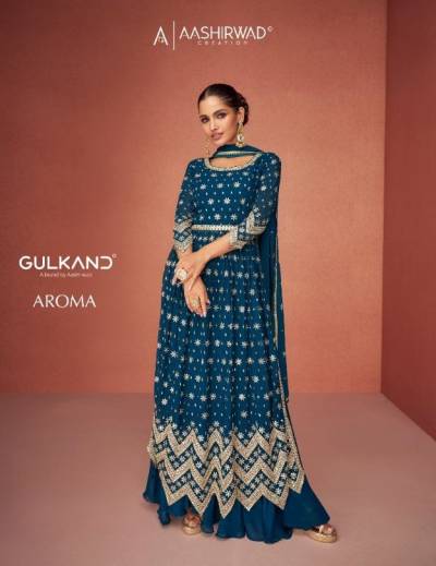 Aroma By Aashirwad Creation Designer Partywear Readymade Gown Collection